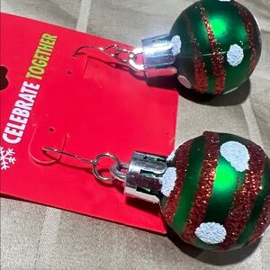 Kohl's Festive Green and Red Earrings